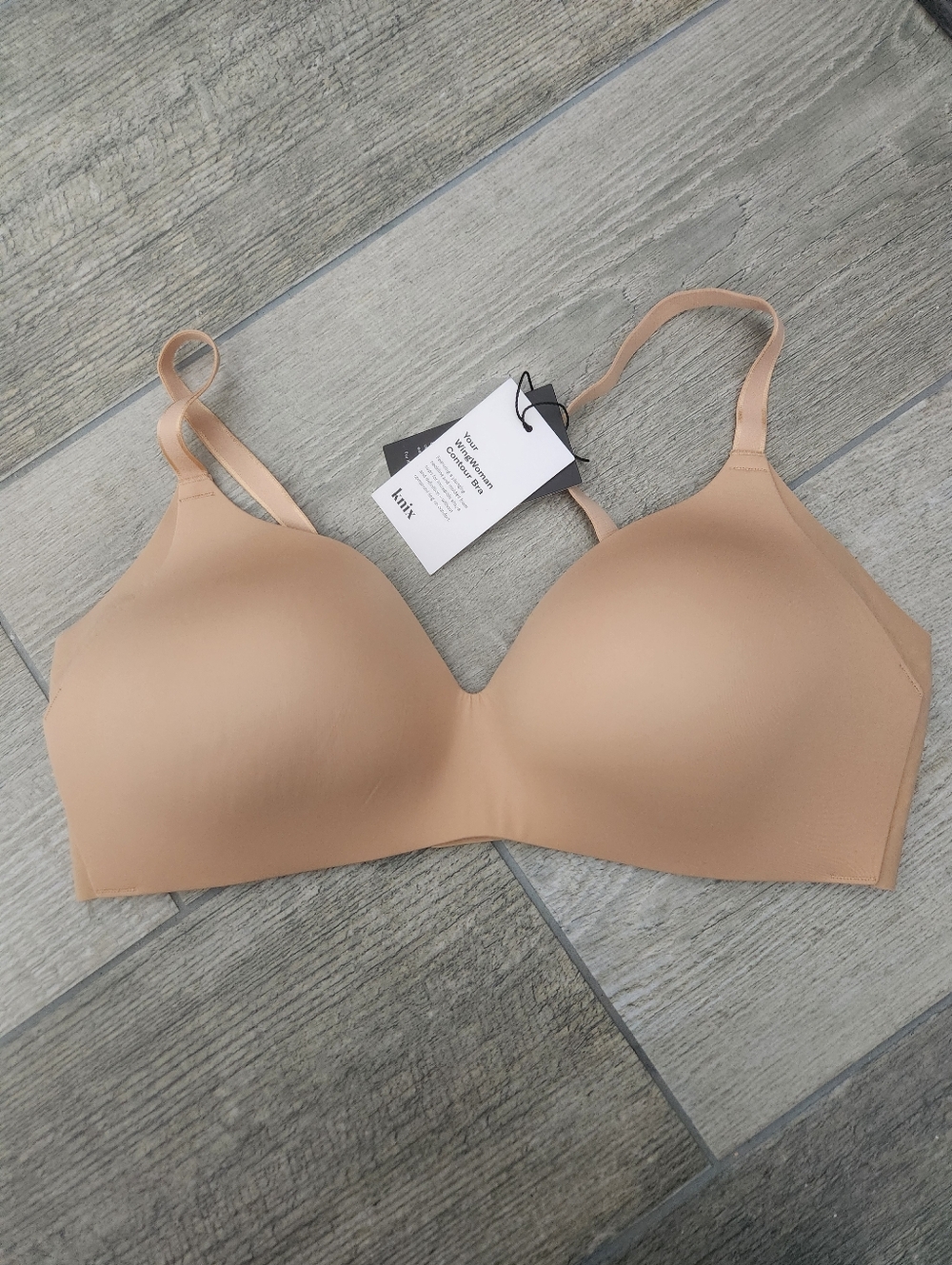 New With Tags Knix Wing Woman Wireless Contour Bra In Warm Sand Color